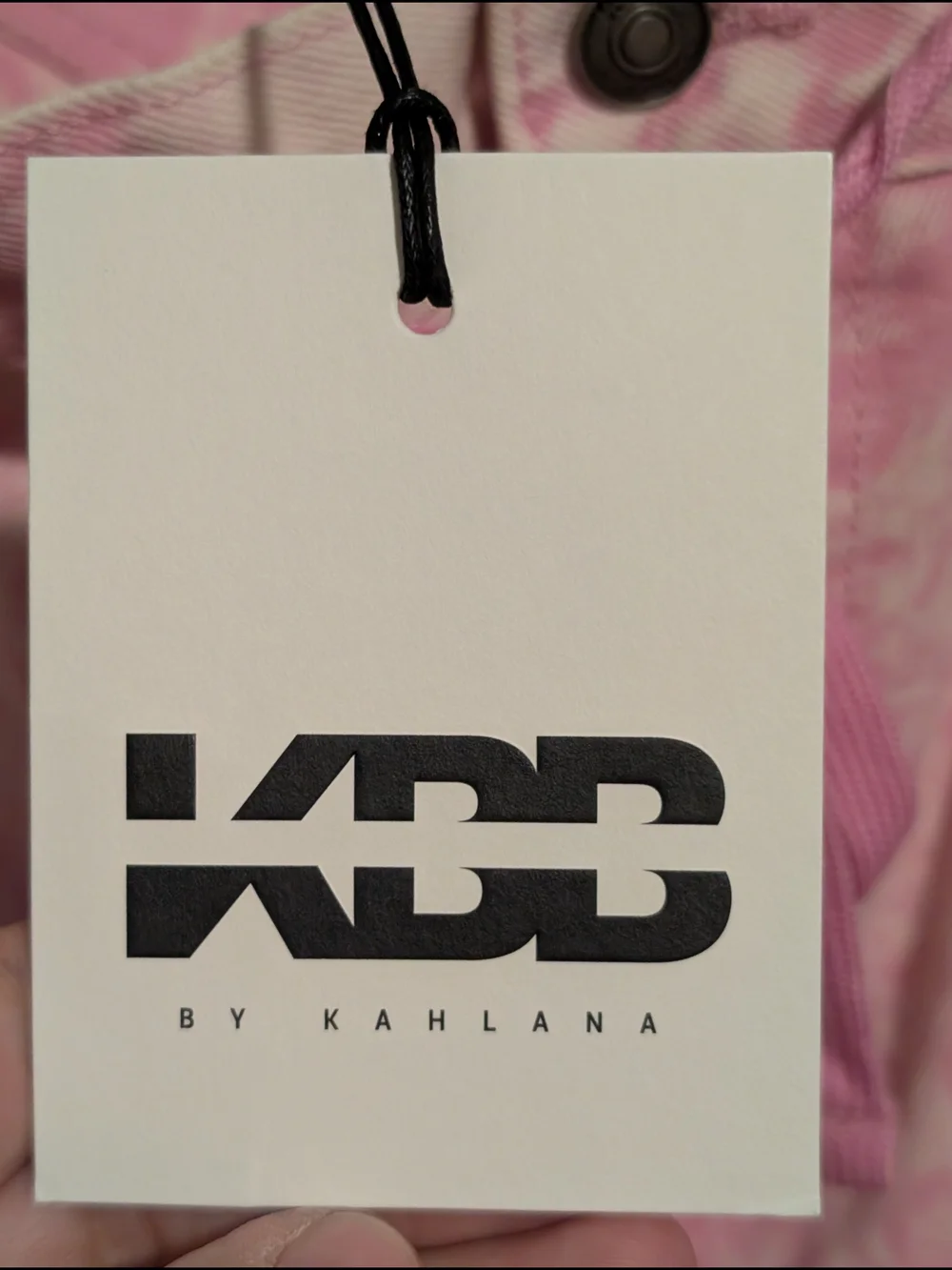 NWT Pale Pink Bleach Dyed High Rise Barrel Wide Leg Jeans KBB By Kahlana - Picture 4 of 6